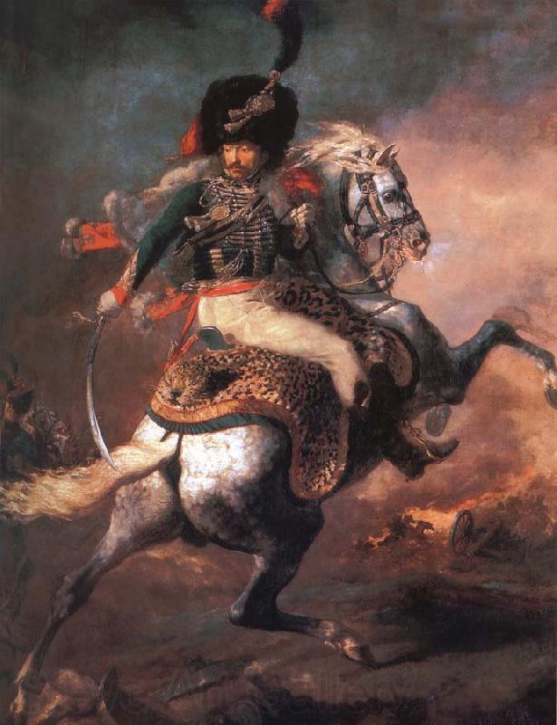 Theodore Gericault An Officer of the Imperial Horse Guards Charging